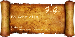 Fa Gabriella névjegykártya
